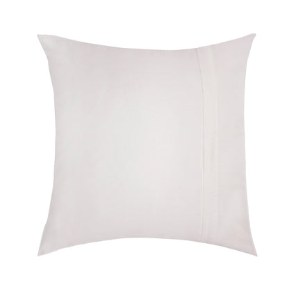 Rose 4 Fabric Cushion Cover Set (Pink, Blue and White, 3 -16 x 16 Inch and 1 -18 x12 Inch)