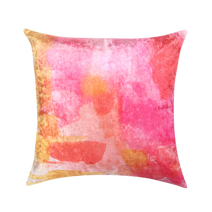 Happy Place Set of 6 Crushed Velvet Cushion Cover Set (Colour: Multicolour Size: 5 X16 inch x 16 inch + 1 x18inch x12inch)