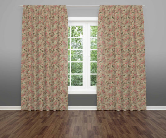 Paisley Cotton 7 Feet Door Curtain