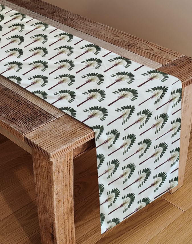 Green Palm Table Runner