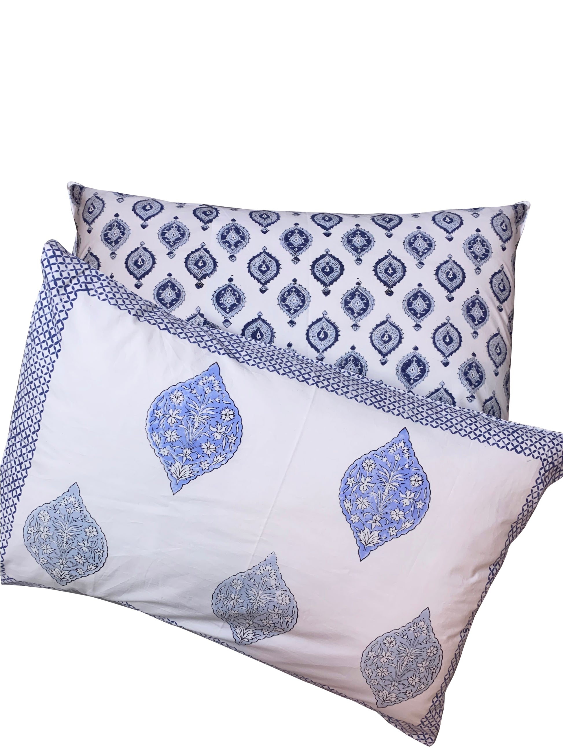 Seher Premium Cotton Block Print King Size Bedsheet 