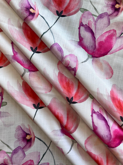 Falling Flowers Cotton Door Curtain 