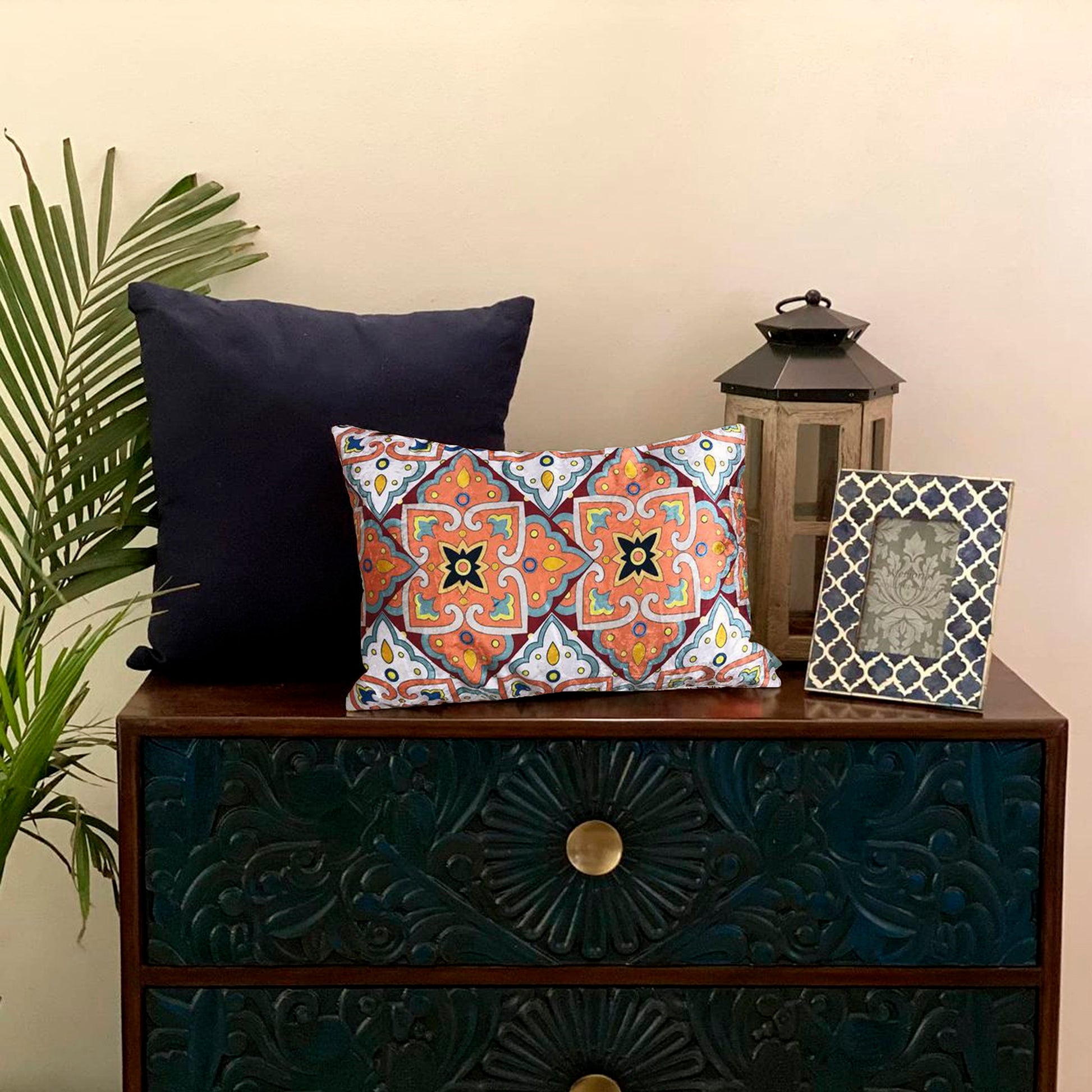 Marrakech White Moroccan Velvet Cushion Cover