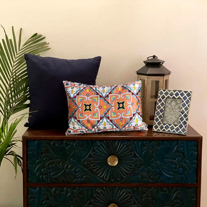 Marrakech White Moroccan Velvet Cushion Cover