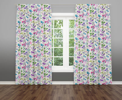 Multicolor Fern Cotton 7 Feet Door Curtain 